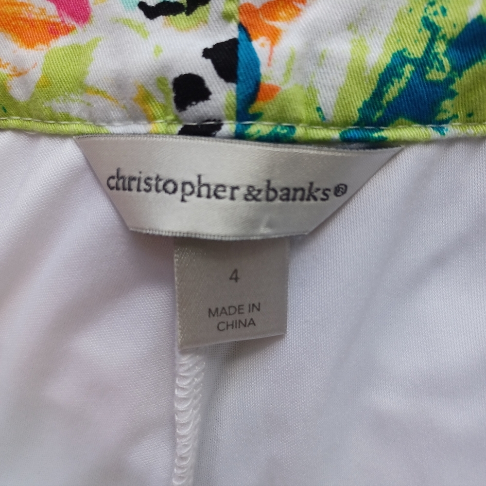 Christopher & Banks Floral Skort Skirt Size 4 - Picture 7 of 10